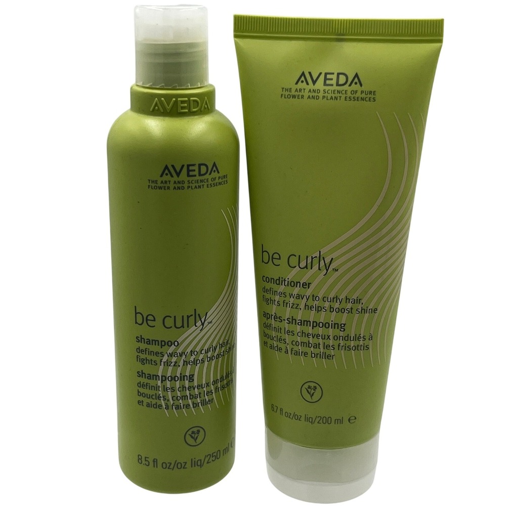 Aveda Be Curly Shampoo and Conditioner Set 8.5oz 6.7oz Green New Frizz Control